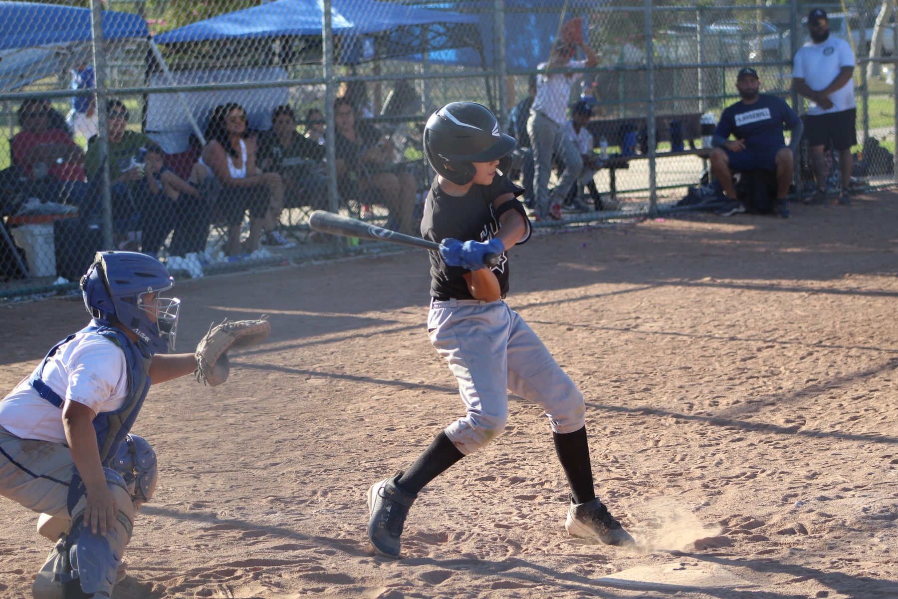 Luke Sevilla in the batter box