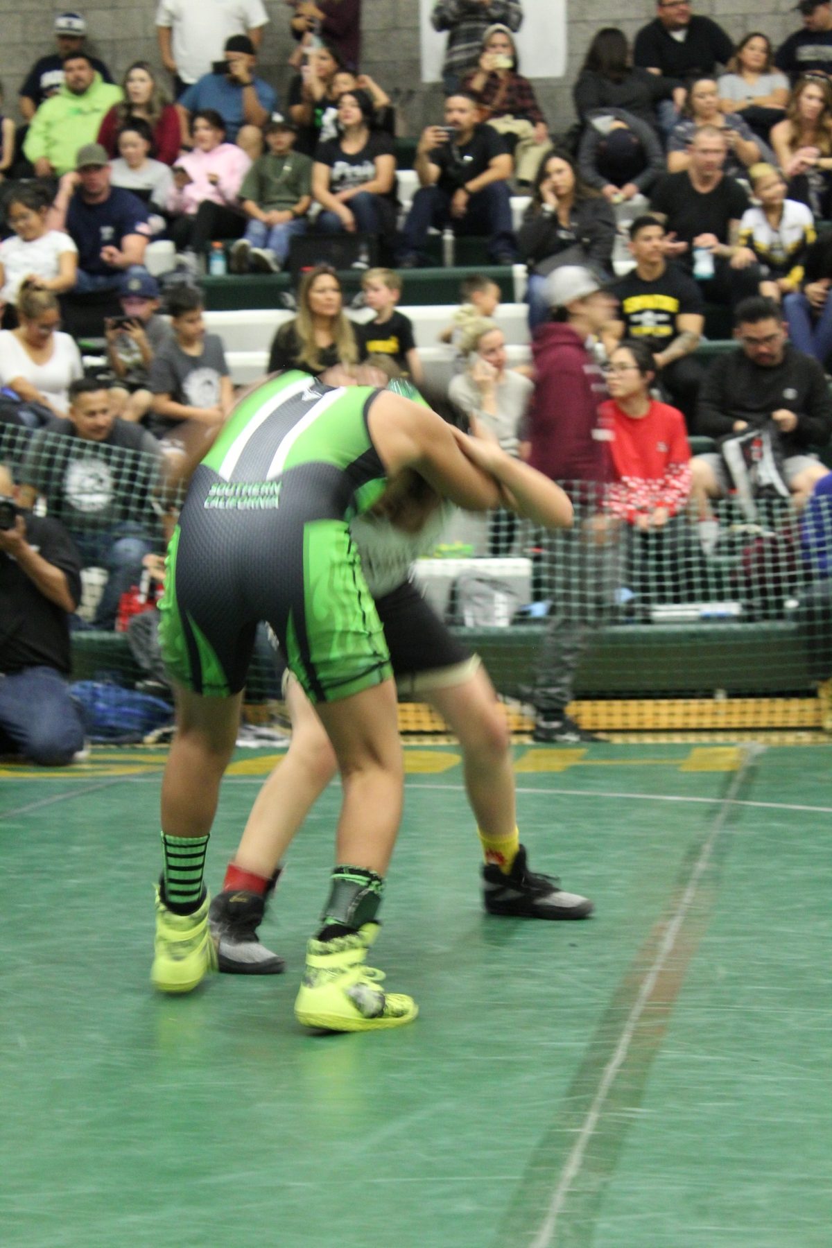 Luke Sevilla wrestling during his first competitive season