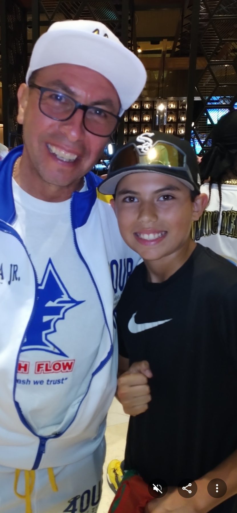 Young Luke Sevilla at a boxing event