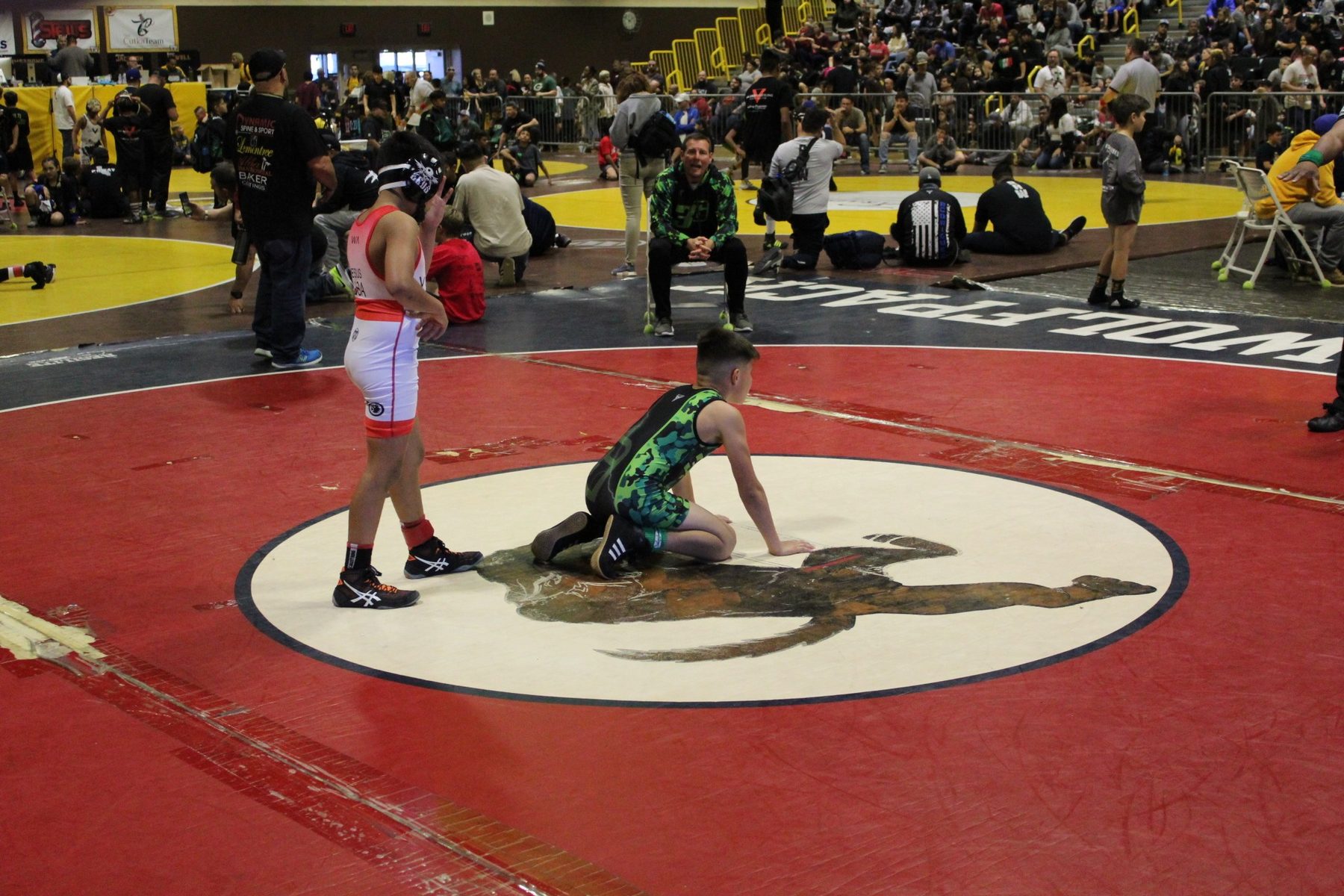 Luke Sevilla at a youth wrestling tournament